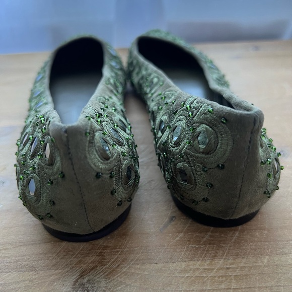 Tory Burch Yasmin Ballet Flat in Olive/Multi Size 6.5 - Picture 4 of 10